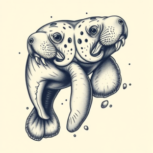 Full-View Manatee Tattoo