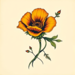 Full-View Marigold Tattoo