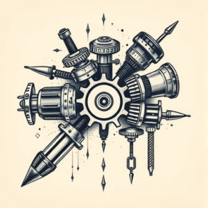 Full-View Mechanic Tattoo