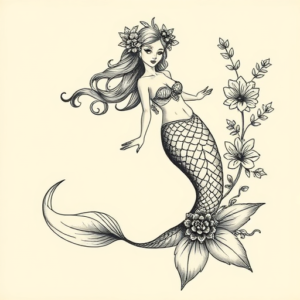 Full-View Mermaid Tattoo