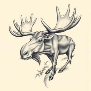 Full-View Moose Tattoo