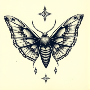 Full-View Mothman Tattoo