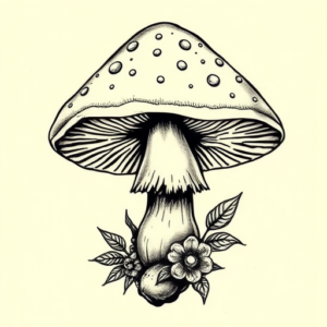 Full-View Mushroom Tattoo