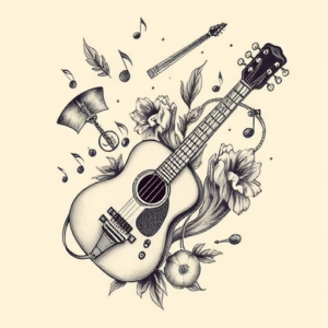 Full-View Music Tattoo