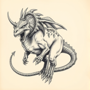 Full-View Mythosaur Tattoo
