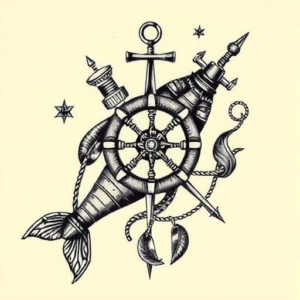 Full-View Nautical Tattoo