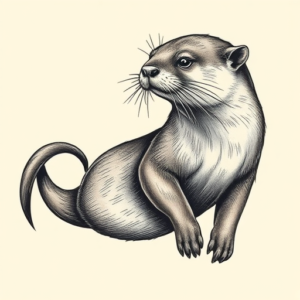 Full-View Otter Tattoo