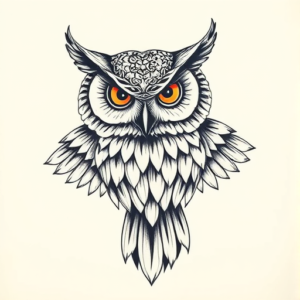 Full-View Owl Tattoo