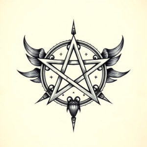 Full-View Pentagram Tattoo