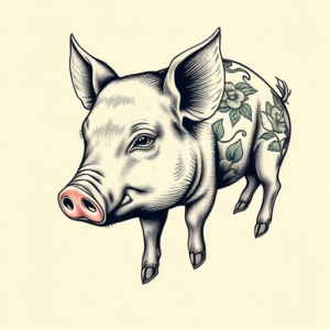 Full-View Pig Tattoo