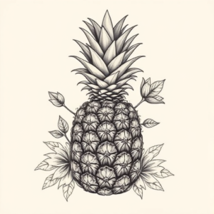Full-View Pineapple Tattoo