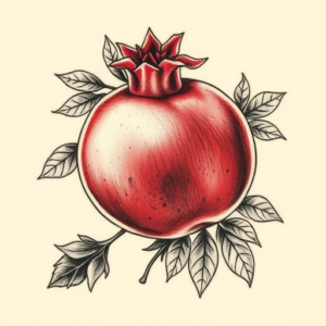 Full-View Pomegranate Tattoo