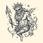 Full-View Poseidon Tattoo