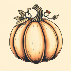 Full-View Pumpkin Tattoo