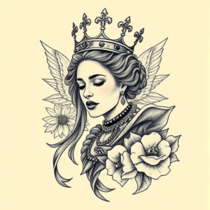 Full-View Queen Tattoo