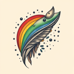 Full-View Rainbow Tattoo
