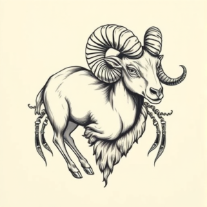Full-View Ram Tattoo