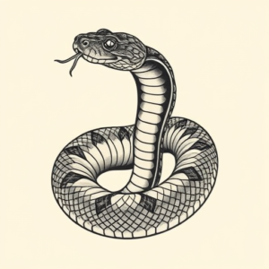 Full-View Rattlesnake Tattoo