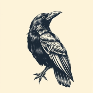 Full-View Raven Tattoo