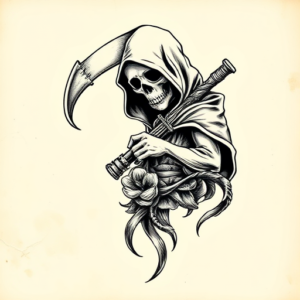 Full-View Reaper Tattoo