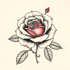 Full-View Rose Tattoo