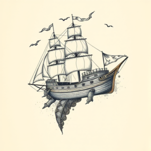 Full-View Ship Tattoo