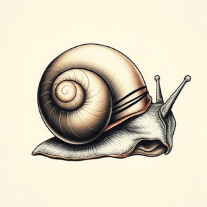 Full-View Snail Tattoo