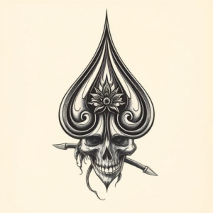 Full-View Spade Tattoo