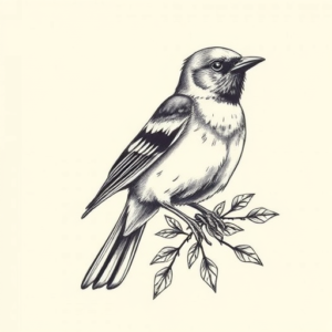 Full-View Sparrow Tattoo