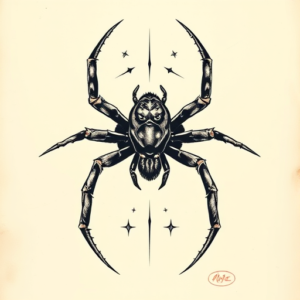 Full-View Spider Tattoo