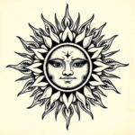 Full-View Sun Tattoo