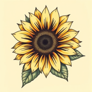 Full-View Sunflower Tattoo