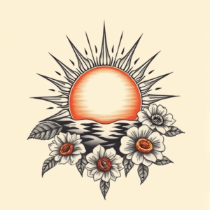 Full-View Sunrise Tattoo