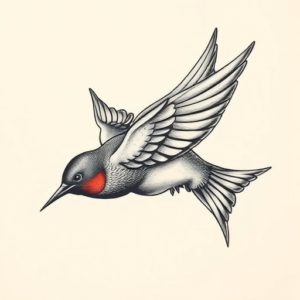 Full-View Swallow Tattoo