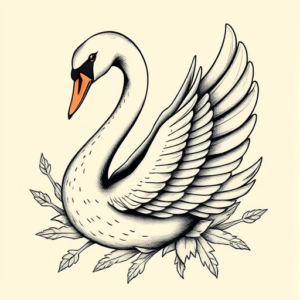 Full-View Swan Tattoo