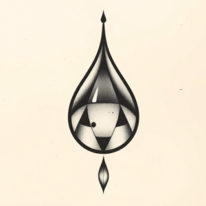 Full-View Teardrop Tattoo