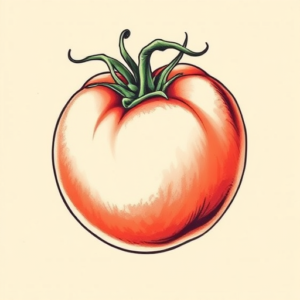 Full-View Tomato Tattoo
