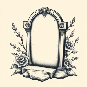 Full-View Tombstone Tattoo