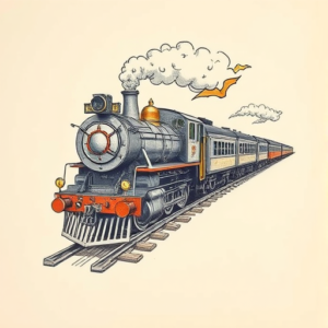 Full-View Train Tattoo