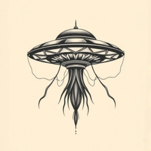 Full-View Ufo Tattoo