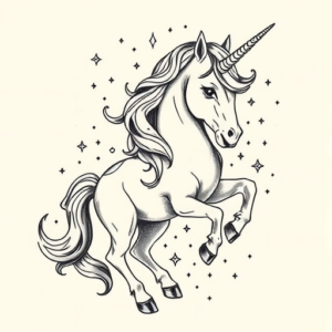 Full-View Unicorn Tattoo