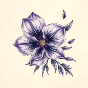 Full-View Violet Tattoo