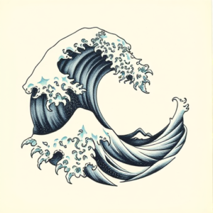 Full-View Wave Tattoo