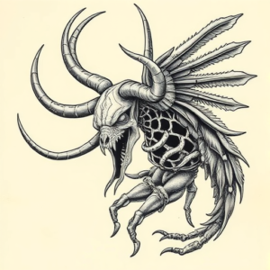 Full-View Wendigo Tattoo