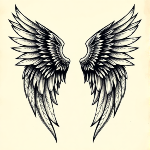 Full-View Wings Tattoo