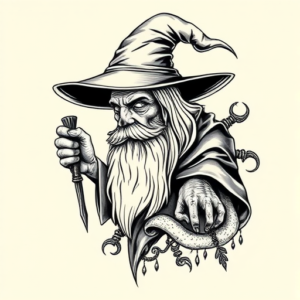 Full-View Wizard Tattoo