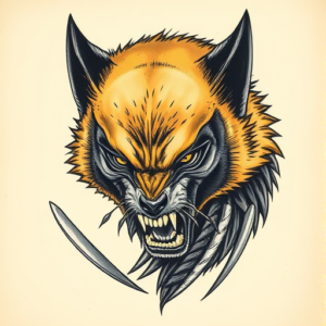 Full-View Wolverine Tattoo