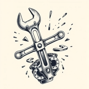 Full-View Wrench Tattoo