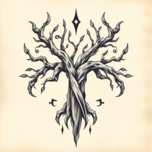 Full-View Yggdrasil Tattoo