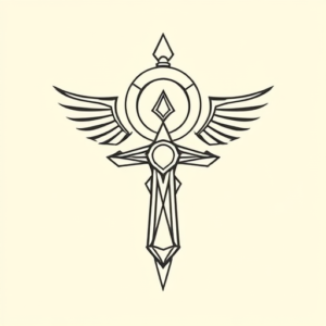 Geometric Ankh Tattoo